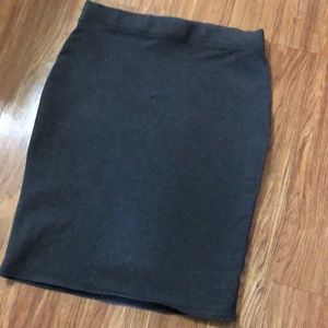 Heather Grey Fitted Skirt
